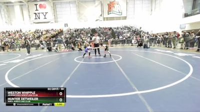 58 lbs Cons. Round 2 - Hunter Detweiler, WRCL Wrestling Club vs Weston Whipple, Journeymen Wrestling Club