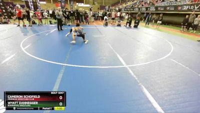 88 lbs Quarterfinal - Cameron Schofield, Franklin Wrestling Club vs Wyatt Dannegger, Bonhomme Wrestling