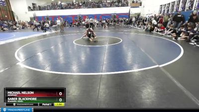 120 lbs Champ. Round 2 - Saber Blackmore, Bonners Ferry vs Michael Nelson, Newport