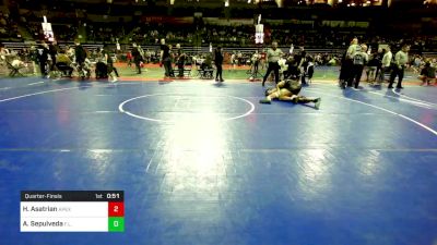 144 lbs Quarterfinal - Harry Asatrian, Apex vs Adam Sepulveda, F.l.o.w.