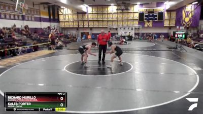 132 lbs Semifinal - Richard Murillo, Canyon Springs Highschool vs Kaleb Porter, Mogollon WC