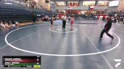 107 lbs Quarterfinal - Miaham Jimenez, Conroe Caney Creek (Girls) vs Emely Jimenez, Waller (Girls)