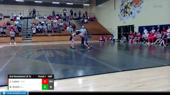 106 lbs 2nd Wrestleback (8 Team) - Noah Smith, Brantley County HS vs Jahir Lopez, Toombs County