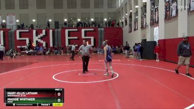 120 lbs Round 5 - Mary-ellis Latham, Brookwood Jr-Sr vs Maggie Whitaker, Arab