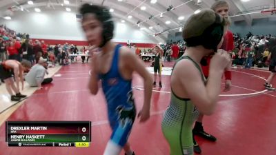 61-63 lbs Round 3 - Henry Haskett, Junior Bulldogs vs Drexler Martin, HRA