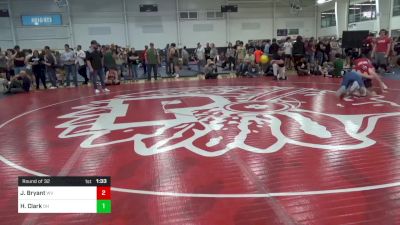 160-C lbs Round Of 32 - Jordan Bryant, WV vs Hunter Clark, OH