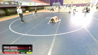 95 lbs Cons. Round 1 - Abigail Mendoza, Texas Style Wrestling Club vs Aroura Preston, Ironhawk Wrestling Academy