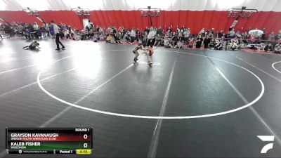 46-48 lbs Round 1 - Grayson Kavanaugh, Oregon Youth Wrestling Club vs Kaleb Fisher, Wisconsin