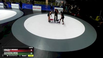 126 lbs Quarterfinal - Aracely Mendez, California vs Samantha Ortiz, Legacy Wrestling Center