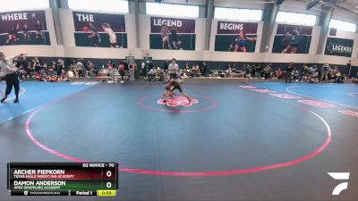 70 lbs Cons. Round 4 - Damon Anderson, Apex Grappling Academy vs Archer Piepkorn, Texas Eagle Wrestling Academy