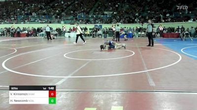 92 lbs Round Of 32 - Vaughn Kinnamon, Shawnee Middle School vs Hendrix Newcomb, Noble MS