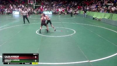 106 lbs Quarterfinal - Keegan Carson, Westfield vs Caleb Morrow, Indianapolis Lutheran