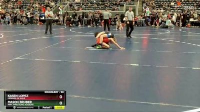 90 lbs Cons. Round 3 - Kasen Lopez, Legends Of Gold vs Mason Bruber, MWC Wrestling Academy