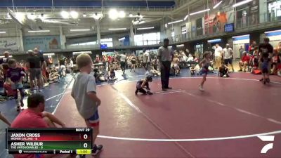 45 lbs Cons. Semis (16 Team) - Asher Wilbur, The Untouchables vs Jaxon Cross, Higher Calling