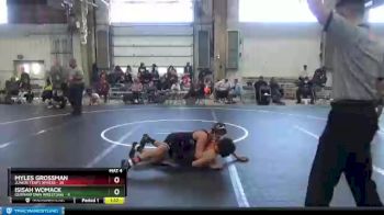 100 lbs Round 3 (4 Team) - Myles Grossman, Junior Terps Xpress vs Isisah Womack, Germantown Wrestling