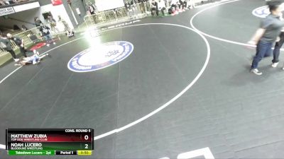 67 lbs Cons. Round 5 - Noah Lucero, Bloodline Wrestling vs Matthew Zubia, Top Dog Wrestling Club