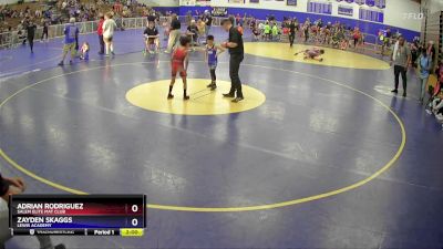 56 lbs Cons. Semi - Adrian Rodriguez, Salem Elite Mat Club vs Zayden Skaggs, Lewis Academy