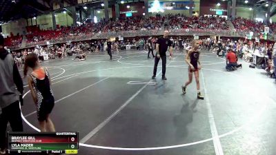 73 lbs Quarterfinal - Braylee Gill, Beatrice Wrestling Club vs Lyla Mader, Crawford Jr. Wrestling