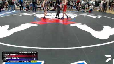 92-97 lbs Round 2 - Cody Sieminski, OR vs Chance Shirley, WA