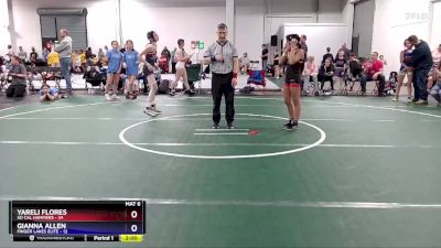 80 lbs Round 2 (6 Team) - Yareli Flores, So Cal Hammers vs Gianna Allen, Finger Lakes Elite