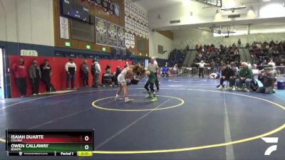 120 lbs Cons. Round 4 - Isaiah Duarte, Colony vs Owen Callaway, Bonita