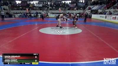 6A 170 lbs Semifinal - Aiden Knight, McAdory High School vs Savon Spradley, Benjamin Russell