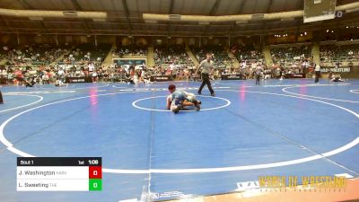 92 lbs Round Of 32 - Jaden Washington, Harvey Twisters vs Landen Sweeting, The Royal