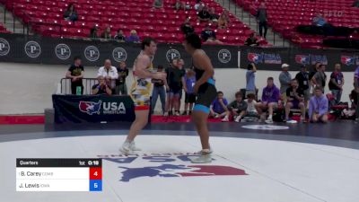 97 kg Quarters - Brennan Carey, Combat W.C. School Of Wrestling vs Joseph Lewis, Iowa