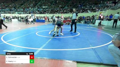 87 lbs Consi Of 8 #1 - Caleb Schneider, Yukon vs Cooper Keely, Blanchard High School