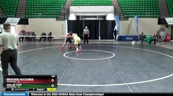 287 lbs Finals (2 Team) - Brayden Huckabee, Hartselle vs WILLIE COX, Wetumpka