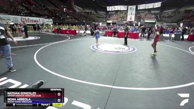 67 lbs Semifinal - Nathan Gonzales, Sanger Warpath Wrestling Club vs Noah Arreola, Rough House Wrestling