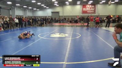 53 lbs Cons. Round 1 - Soren Swanson, Willie Walters Wrestling Club vs Liam Rodriguez, Williamsburg Wrestling Club