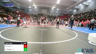 70 lbs Semifinal - Rowan Coyle, Standfast vs Grayson Phillips, Team Tulsa Wrestling Club