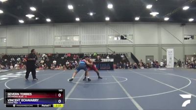 145 lbs Quarterfinals (8 Team) - Severn Torres, Oklahoma Blue vs Vincent Echavarry, Texas Red