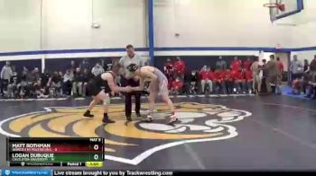 157 lbs Champ Round 1 (16 Team) - Logan Dubuque, Castleton University vs Matt Rothman, Worcester Polytechnic