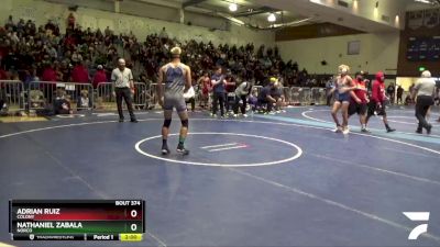 138 lbs Quarterfinal - Adrian Ruiz, Colony vs Nathaniel Zabala, Norco