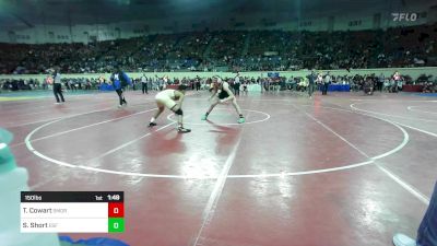 150 lbs Round Of 32 - Toraino Cowart, Southmoore SaberCats Wrestling vs Shepard Short, Edmond Santa Fe