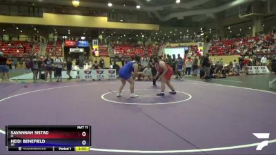 225 lbs Round 1 - Savannah Sistad, IA vs Heidi Benefield, AR