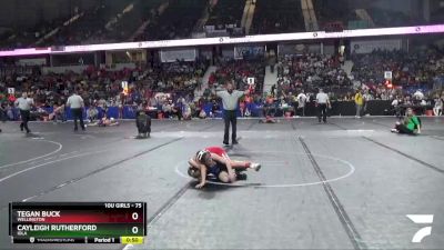 75 lbs Quarterfinal - Tegan Buck, Wellington vs Cayleigh Rutherford, Iola