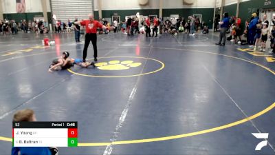 52 lbs Quarterfinal - Beau Beltran, Team Garcia vs Jedidiah Young, Nebraska Wrestling Academy