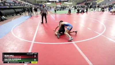 132 lbs Cons. Round 6 - Dalton Humeniuk, Bison Wrestling Club vs Sean Hall, Team Idaho Wrestling Club