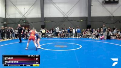 100 lbs 1st Place Match - Kiya Roe, OR vs Taylor Drake, ID