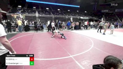 70 lbs Semifinal - Ridge Ellifritz, Top Of The Rock WC vs Daven Eixenberger, Touch Of Gold WC