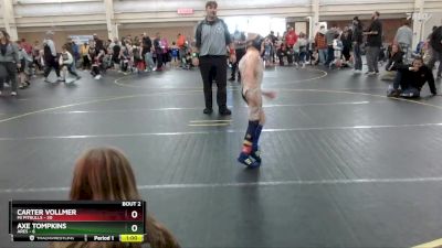 67 lbs Round 1 (6 Team) - Carter Vollmer, MI Pitbulls vs Axe Tompkins, Ares