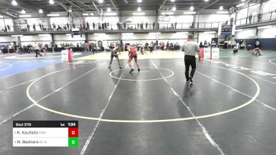 160 lbs Quarterfinal - Konstantinos Koufalis, Empire vs Noah Beshara, Be Well Wrestling