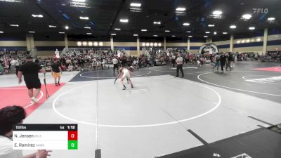 102 lbs Quarterfinal - Nash Jensen, Delta WC vs Elijah Ramirez, Hawkeye WC