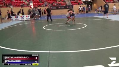 92-101 lbs Round 3 - Krislynn Martinez (Ratliff), KS vs Reana Spangler, KS