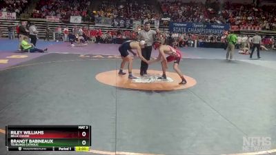 D 2 145 lbs Semifinal - Brandt Babineaux, Teurlings Catholic vs Riley Williams, Belle Chasse