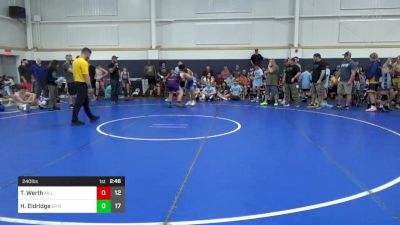 240 lbs Semifinal - Treyton Werth, Killer Elite vs Hunter Eldridge, EP Rattlers