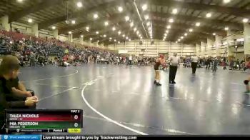 110 lbs Round 1 (6 Team) - Mia Pederson, Oregon vs Talea Nichols, Idaho